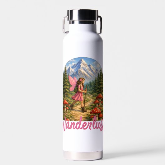 Bouteille D'eau Wanderlust Mountain Fairy Hiker Fairycore Mushroom (Avant)