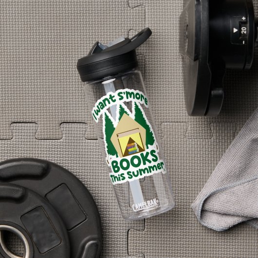 Bouteille D'eau Want Smore Books Summer Funny Reading Saying (Salle de sport (pivotée))