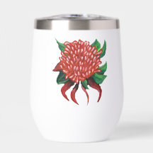 Bouteille d'eau Waratah dessinée à la main