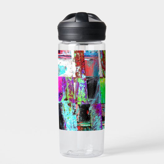 Bouteille D'eau Water Bottle – Abstract Grid (Extérieur)
