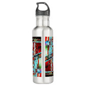 Bouteille D'eau Water Bottle – Collapse Reflection Abstract Design (Dos)