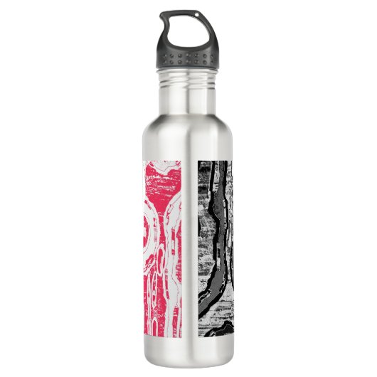 Bouteille D'eau Water Bottle – Friction Lands Abstract Design (Dos)