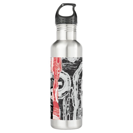 Bouteille D'eau Water Bottle – Friction Lands Abstract Design (Devant)