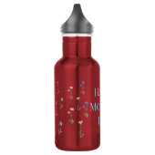 Bouteille D'eau Water Bottle with Minimalist Floral Design and Mot (Gauche)