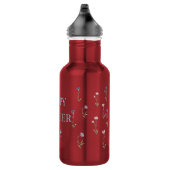 Bouteille D'eau Water Bottle with Minimalist Floral Design and Mot (Droite)