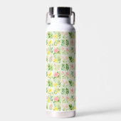 Bouteille D'eau Watercolor Floral Grid Pattern (Avant)