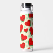 Bouteille D'eau Watermelon Heart Valentine's Day Free Palestine (Arrière)