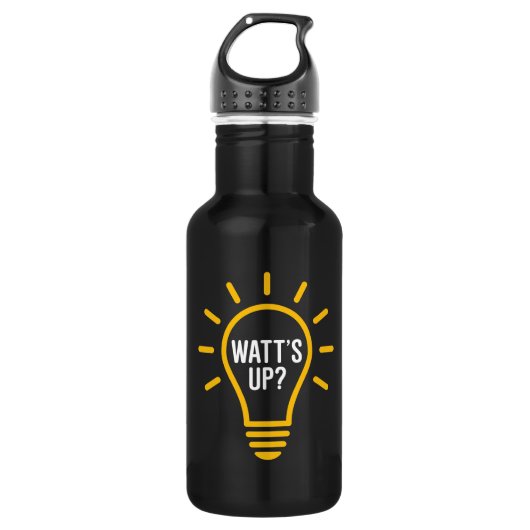 Bouteille D'eau Watt drôle de citation d'électricien (Devant)