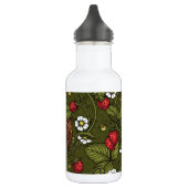 Bouteille D'eau Wens et fraises sur vert foncé (Gauche)