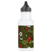 Bouteille D'eau Wens et fraises sur vert foncé (Droite)