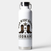 Bouteille D'eau Western Cowboy Boots AJOUTER LE NOM Sheriff Spurs  (Avant)