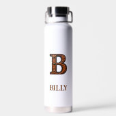 Bouteille d'eau Western Monogram en Cuir Gravé (Arrière)