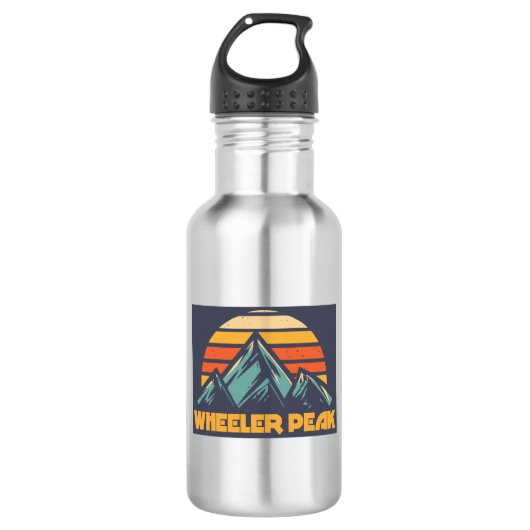 Bouteille D'eau Wheeler Peak New Mexico Retro Turquoise (Devant)