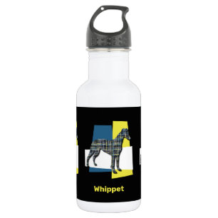 Bouteille D'eau Whippet / Italien Greyhound Chig Silhouette Y&B Gr