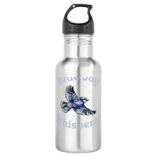 Bouteille D'eau Whisperer bleu Jay (Devant)
