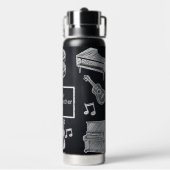 Bouteille D'eau White Chalk Blackboard Enseignant de musique éléme (Arrière)