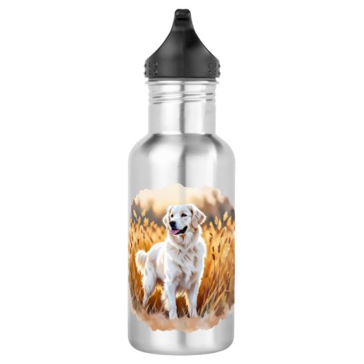 Bouteille D'eau White Golden Retriever Dog (Droite)
