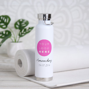 Bouteille D'eau White Minimalism Name Custom SPA Beauty Maquillage