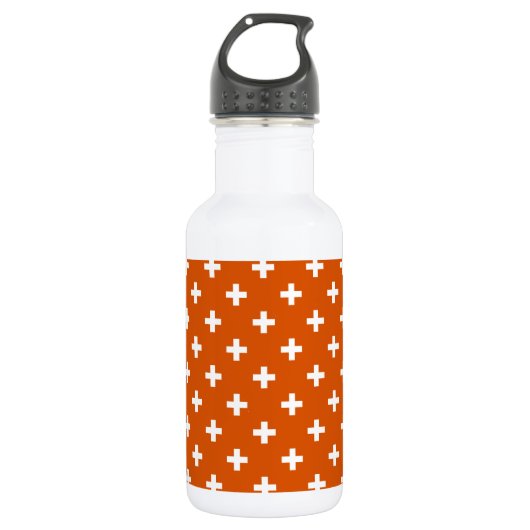 Bouteille D'eau White polka crosses (Devant)