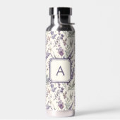 Bouteille D'eau Wildflower Lavender Boho Botanical Floral Monogram (Gauche)