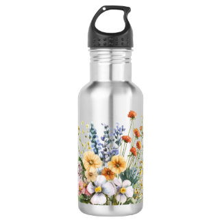 Bouteille D'eau Wildflowers stainless steel water bottle. 