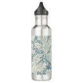 Bouteille D'eau William Morris Wallflower bleu damas floral (Gauche)