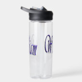 Bouteille D'eau William Nom Dans Blue Sparkle, (Droite)