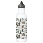 Bouteille D'eau Winter Cottage Snowfall Pattern (Gauche)