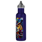 Bouteille D'eau Wolf and Owl Vibrant and Colorful (Droite)