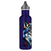 Bouteille D'eau Wolf and Owl Vibrant and Colorful (Gauche)