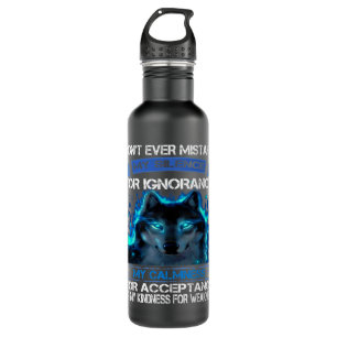 Bouteille D'eau Wolf Ne Me Trompe Jamais Mon Silence Pour Ignoranc