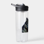 Bouteille D'eau Wolf Portrait Votre nom Écriture personnalisée (Droite)