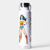Bouteille D'eau Wonder Woman debout | Ajouter Votre Nom (Avant)