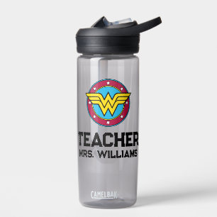 Bouteille D'eau Wonder Woman Logo Cercle & Etoiles