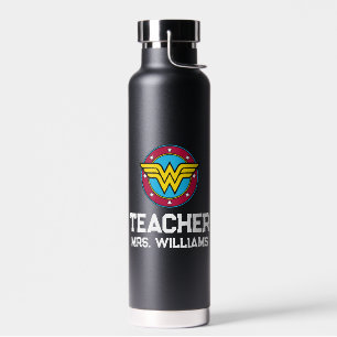 Bouteille D'eau Wonder Woman   Logo Cercle & Etoiles