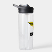 Bouteille D'eau Wonder Woman | Logo classique | Ajouter Votre Nom (Droite)
