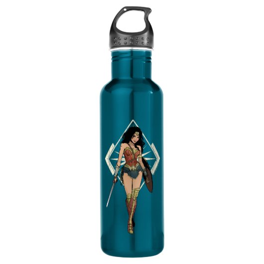 Bouteille D'eau Wonder Woman With Sword Comic Art (Devant)