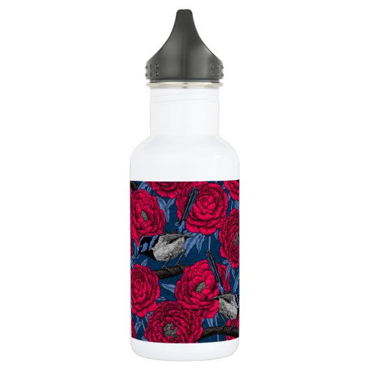 Bouteille D'eau Wrens in the peonies (Gauche)