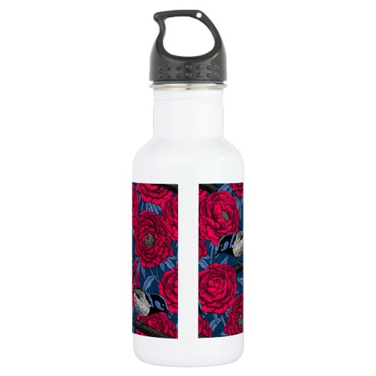 Bouteille D'eau Wrens in the peonies (Dos)