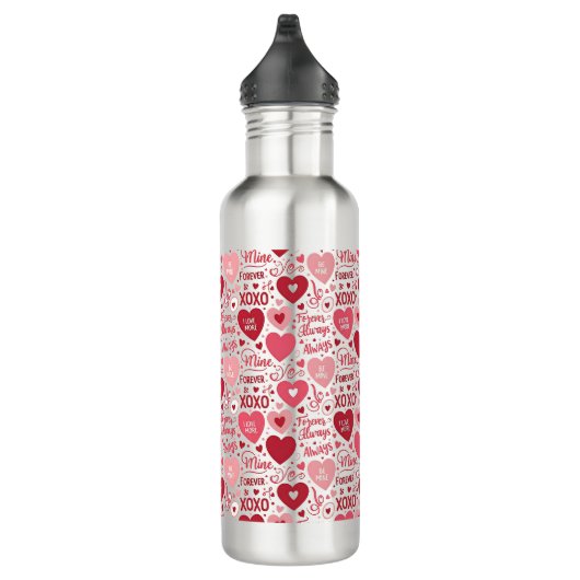 Bouteille D'eau XOXO & Always Be Mine Pink & Red (Droite)