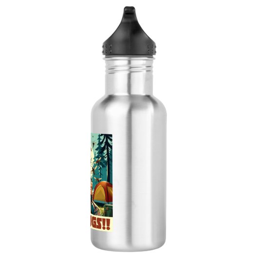 Bouteille D'eau Yay Bugs Camping Funny (Droite)