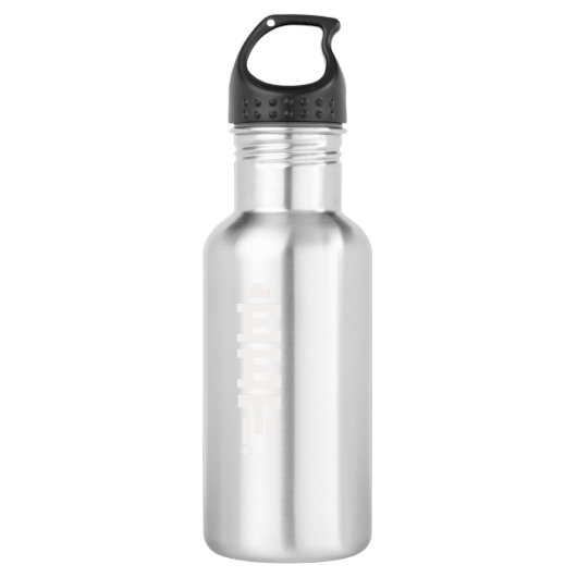 Bouteille D'eau Yeet Logo minimaliste foncé (Devant)
