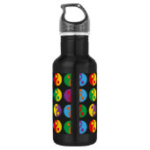 Bouteille D'eau Yin Yangs colorés (Dos)