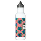 Bouteille D'eau Yoga Blue Lotus Fleur Monogramme (Gauche)