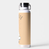 Bouteille D'eau Yoga Llama - Llamaste Pun Monogramme Nom (Arrière)