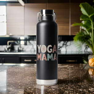 Bouteille D'eau Yoga Mama personnalisé isolé