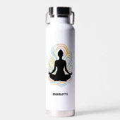 Bouteille D'eau Yoga pose swirls name (Avant)