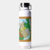 Bouteille D'eau Yogi Ours et amis encadrés photo de la forêt (Arrière)