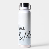 Bouteille D'eau "You & Me - Minimal Blue Love Water Bottle" (Arrière)