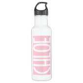 Bouteille D'eau Your | Bold White Text on Light Pink (Devant)